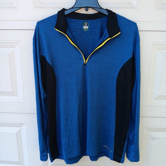 PGA Tour Pro Series Mens XL Blue Golf 1/4 Zip Pullover Long Sleeve Performance - Picture 1 of 5